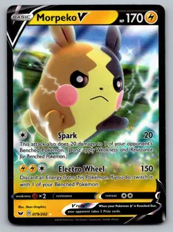 Pokemon TCG SWSH01: Sword & Shield Base Set Morpeko V 079/202 - Image 1
