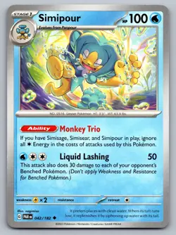Pokemon TCG SV04: Paradox Rift Simipour 042/182 - Image 1