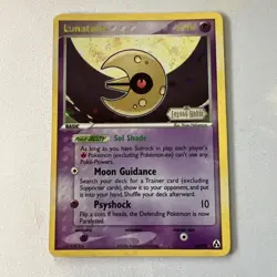 Lunatone 20/92 Legend Maker Reverse Holo Rare Pokemon TCG Nintendo stamped LP - Image 1