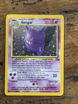 Gengar ⭐ 5/62 Holo Rare Fossil 1999 Pokemon LP - Image 1