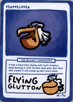 Pokedoodles Gag Teams - Perppelipper (Pelipper) 36/90 - Set 2 Pokemon Fan Art - Image 1