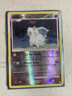 Pokemon Mysterious Treasures 91/123 Nidoran Reverse Holo - Image 1