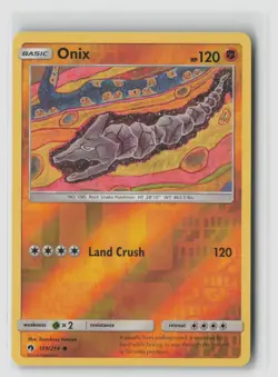 Onix #109/214 Sm - Lost Thunder Common Reverse Holo Pokemon TCG LP - Image 1