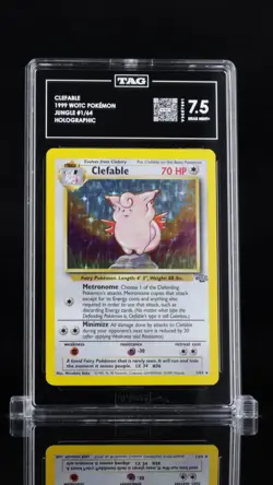 Pokemon TCG Clefable Jungle 1/64 Holo Unlimited Holo Rare TAG 7.5 - Image 1