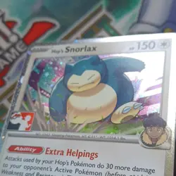 Pokemon TCG Hop's Snorlax 117/159 Stamped Prize Pack Cosmo Holo NM - Image 1