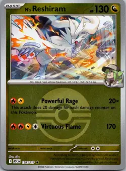 N's Reshiram Energy Symbol Pattern 154/217 Ascended Heroes Pokemon Reverse Holo - Image 1