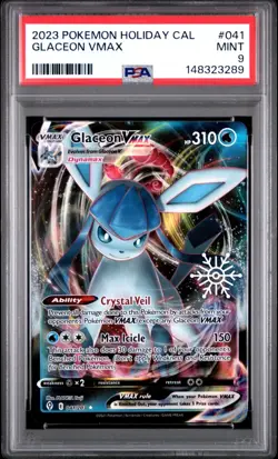 PSA 9 GLACEON 041/203 FULL ART HOLIDAY CALENDAR POKEMON 😍 - Image 1