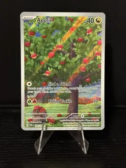 Applin 185/167 Illustration Rare Pokemon TCG SV06: Twilight Masquerade Near Mint - Image 1