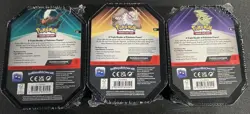 Pokemon TRIPLE WHAMMY TIN SET Tyranitar Slaking Darkrai 2024 3 Tins 9 PACKS - Image 2