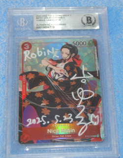 2022 One Piece ST01-008 Nico Robin Yuriko Yamaguchi Authentic Autograph Beckett - Image 1