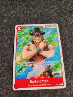 One Piece Card Game English Promo Movie Red P-018 Bartolomeo NM - Image 1