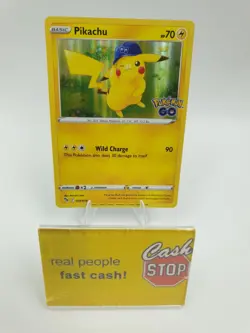 Pikachu Holo Rare Pokemon Go 028/078 Pokemon Trading Card Game - Image 1
