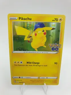 Pikachu Holo Rare Pokemon Go 028/078 Pokemon Trading Card Game - Image 2