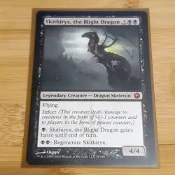 1x Skithiryx, the Blight Dragon, Scars of Mirrodin, Magic MTG LP Light Play - Image 3