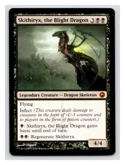 1x Skithiryx, the Blight Dragon, Scars of Mirrodin, Magic MTG LP Light Play - Image 4