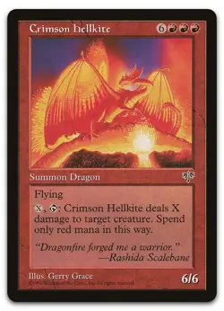 Crimson Hellkite (LP) Mirage MIR Magic MTG - Image 1