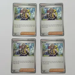 4x Arven 166/198 186/197 - Scarlet & Violet Base Pokemon TCG - Trainer Playset - Image 1
