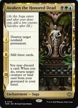 FOIL Awaken the Honored Dead - MtG Tarkir Dragonstorm - NM - Image 1