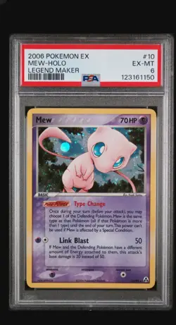 2006 Pokemon EX Mew Holo #10 Legend Maker PSA EX-MT - Image 1