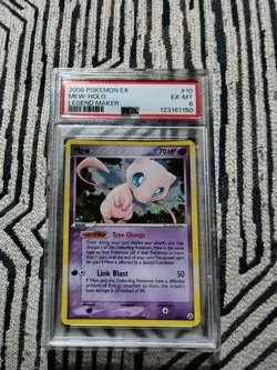 2006 Pokemon EX Mew Holo #10 Legend Maker PSA EX-MT - Image 4