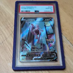 2022 Pokemon GO Mewtwo V 072/078 Alternate Full Art Holo Ultra Rare PSA 10 - Image 1