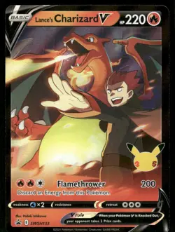 Lance's Charizard V SWSH133 Holo Promo Sword & Shield Promo Pokemon Near Mint - Image 1
