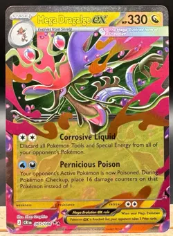 Mega Dragalge ex 065/086 Double Rare Chaos Rising Pokemon TCG NM - Image 1