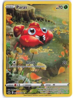 Paras GG32/GG70 Holo Crown Zenith Galarian Gallery Pokemon NM - Image 1