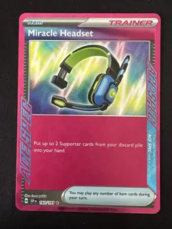 POKEMON TCG MIRACLE HEADSET 193/191 SURGING SPARKS ACE SPEC HOLO RARE ENGLISH - Image 1