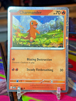 Pokemon TCG Paldean Fates CHARMANDER 007/091 **COSMOS HOLO - Image 1