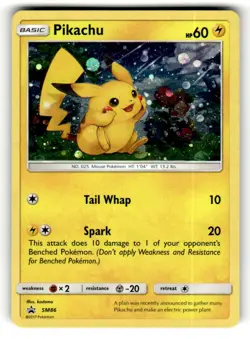 Pikachu (Cosmos Holo) - SM86 Promo Sun & Moon Promo Pokemon Near Mint - Image 1