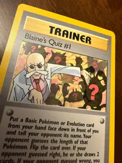 Pokemon Blaine’s Quiz #1 97/132 2000 Gym Heroes Rare/Vintage Trainer Near-Mint - Image 3
