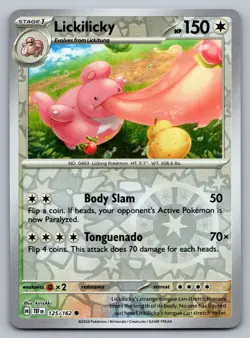 Pokemon TCG SV05: Temporal Forces Lickilicky 125/162 Reverse Holo - Image 1
