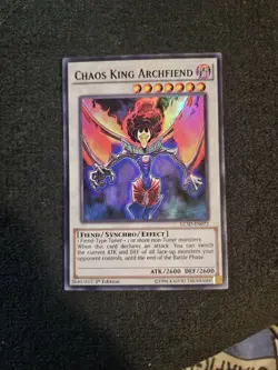 Chaos King Archfiend - LC5D-EN072 - Super Rare - 1st Edition NM Yugioh Legendary - Image 1
