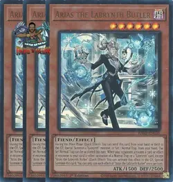 Yugioh! 3x Arias the Labrynth Butler RA05-EN028 Ultra Rare 1st Ed NM - Image 1