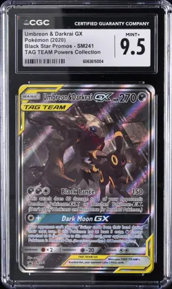 2020 POKEMON TAG TEAM POWERS COLLECTION UMBREON & DARKRAI GX CGC 9.5 - Image 1