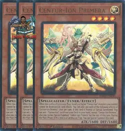Yugioh! 3x Centur-Ion Primera RA05-EN030 Ultra Rare 1st Ed NM - Image 1