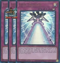 Yugioh! 3x Iron Thunder RA05-EN079 Ultra Rare 1st Ed NM - Image 1
