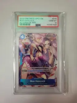 2022 ONE PIECE OP01-ROMANCE DAWN ALTERNATE ART #078 BOA HANCOCK PSA 10 - Image 1