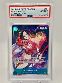 2024 Boa Hancock OP07-051 Alternate Art One Piece English PSA 10 Gem MT - Image 1