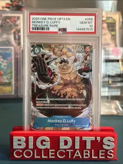 One Piece Monkey D Luffy Treasure Rare OP13 OP11-058 PSA 10 Gem Mint - Image 1