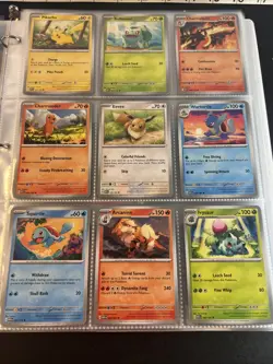 Pokemon 151 Binder Lot 207 Cards Holos Reverse Holos Organized Collection NM - Image 2