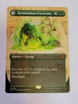 Germination Practicum -Borderless- Secrets Strixhaven Regular Mythic SOS mtg NM - Image 1