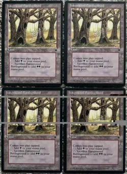 MTG Havenwood Battleground x4 Fallen Empires Playset Vintage 1994 Rare Land LP - Image 1