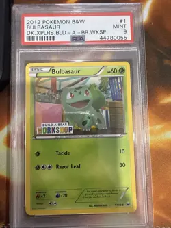 BULBASAUR 2012 POKEMON DEX EXPLORERS BUILD-A-BEAR WORKSHOP 1/108 PSA 9 - Image 1