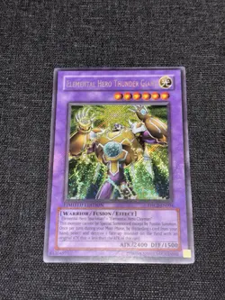Yu-Gi-Oh! Elemental Hero Thunder Giant EHC2-EN004 Secret Rare Limited Edition - Image 1