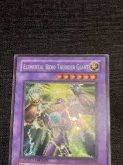 Yu-Gi-Oh! Elemental Hero Thunder Giant EHC2-EN004 Secret Rare Limited Edition - Image 4