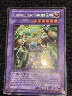 Yu-Gi-Oh! Elemental Hero Thunder Giant EHC2-EN004 Secret Rare Limited Edition - Image 5
