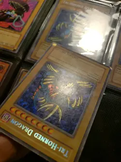YUGIOH • TRI-HORNED DRAGON • SECRET RARE • LOB-000 • 1st EDITION • - Image 3