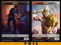 ROGUE \ SPIRIT TOKEN ** FOIL ** #10/25 - CMR: Secrets of Strixhaven - NM MTG - Image 1
